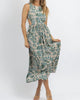 Isla Tropic Cutout Dress In Teal - thumbnail
