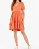 Maude Puff Sleeve Dress In Canyon - thumbnail