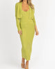 Knit Cardi + Maxi Dress Set In Green - thumbnail
