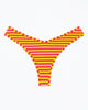 Lulu High-Leg Bikini Bottom In Neon Stripe - thumbnail