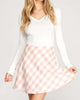 Plaid Skater Skirt In Pink - thumbnail