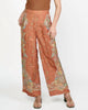 Printed Wide Leg Pant In Brown Multi - thumbnail