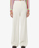 Plata Full Leg Side Zip Crepe Pant In Wool White - thumbnail
