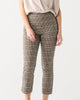 Pull On Straight Knit Pant In Brown Houndstooth - thumbnail