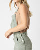 Overalls Skirt In Sage - thumbnail