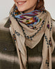 Print Scarf In Beige - thumbnail