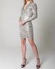 Metallic Party Dress In Silver - thumbnail