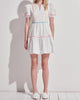 Parker Piped Dress In White - thumbnail