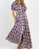 Parisian Pocket Maxi Dress In Blue - thumbnail