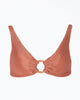 Rebecca Ribbed O-Ring Bikini Top In Blush - thumbnail