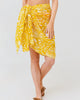 Printed Sarong In Marigold Palms - thumbnail