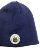 Off The Grid Sherpa Lined Beanie In Navy - thumbnail