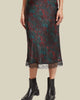 Satin Midi Skirt In Snake - thumbnail