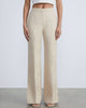 Silk-Linen Gates Side Slit Flared Pant In Dune - thumbnail
