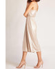 Shine On Metallic Jumpsuit In Pale Gold - thumbnail