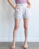 Robyn Belted Linen Short In Lavender - thumbnail