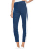 Snap Striped Denim Pant In Mid Wash - thumbnail
