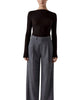 Rory Pleated Trouser In Heather Grey - thumbnail