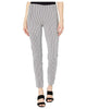 Ship Shape Pull-On Pants With Back Slit Detail In Blue Stripe - thumbnail