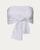 Sense Long Scarf In White Stripe - thumbnail