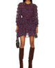 Rosalia Mini Dress In Bordeaux Floral - thumbnail
