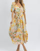 Society Street Bloom Maxi Dress In Yellow - thumbnail