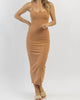 Sand Surf Midi Dress In Simple Camel - thumbnail