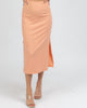 Ribbed Cutout Midi Dress In Cantaloupe - thumbnail