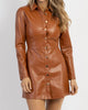 Sandino Leather Mini Dress In Aragon - thumbnail
