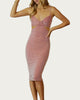 Side Cutout Relaxed Bodycon Dress In Rust - thumbnail