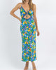 Siggi Cutout Floral Maxi Dress In Green Multi - thumbnail