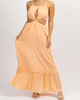 Sherbet Tie Back Maxi Dress In Orange - thumbnail