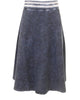Sporty Full Skirt In Dark Denim - thumbnail