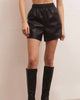 Tia Faux Leather Short In Black - thumbnail