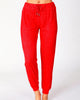 Soft Stretch Drawstring Jogger In Red - thumbnail