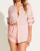 Tallows Linen Short In Coral - thumbnail