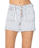 Stripe Patch Pocket High Waist Shorts In Multi - thumbnail