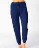 Soft Stretch Drawstring Jogger In Navy - thumbnail