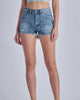 Sofie Utility Pocket Mom Jean Shorts In Dark Wash - thumbnail