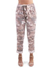 Stretch Camo Pants In Pale Pink - thumbnail