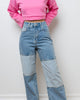 Tommi Two Tone Straight Leg Jeans In Denim - thumbnail