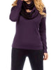 Striped Infinity Scarf In Plum - thumbnail