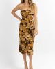 Standard Open Back Slip Dress In Gold - thumbnail