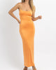 Solange Open Back Dress In Orange - thumbnail
