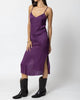 The Silky Slip Midi Dress In Deep Purple - thumbnail