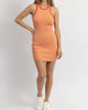 Sunrays Two Tone Mini Dress In Orange - thumbnail