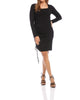 Square Neck Dress In Black - thumbnail