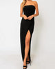 Strapless Maxi Dress In Black - thumbnail