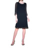 Swirl Motif Dress In Black - thumbnail