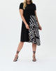 Tiered A-Line Dress In Black/Beige - thumbnail